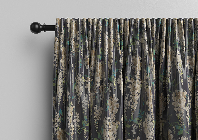 Wisteria Silk, Black - Made to Measure Curtains - Image 10
